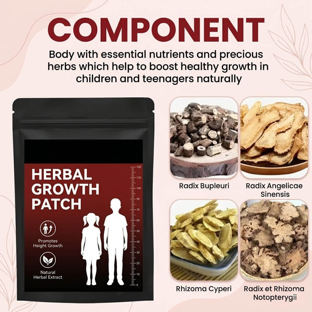 Songail™ Herbal Growth Patch - Add 2-4 Inches of Permanent Height in 30 Days - Without Surgery, Pills, or 20 Years of Stretching